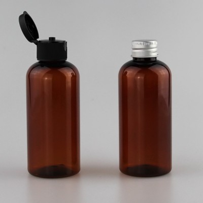 100ml brown plastic bullet bottle PET